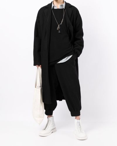 Jersey de cachemir de tela jersey con estampado de cachemira Yohji Yamamoto negro