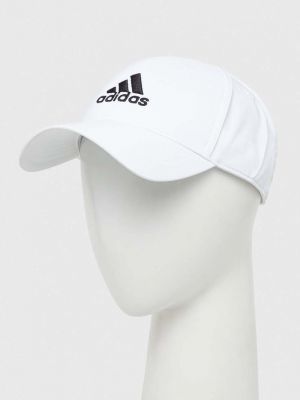 Біла кепка з аплікацією Adidas