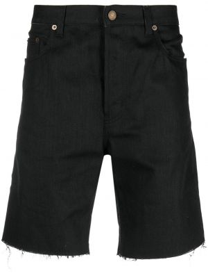 Shorts di jeans Saint Laurent nero