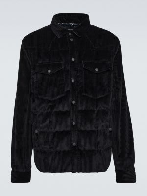 Вельветовая рубашка из гель-хлопка Moncler Grenoble черный