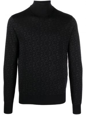 Jacquard lang genser Emporio Armani svart