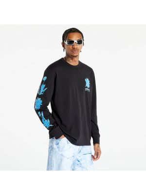 Φλοράλ μακρυμάνικη μπλούζα Adidas Originals μαύρο