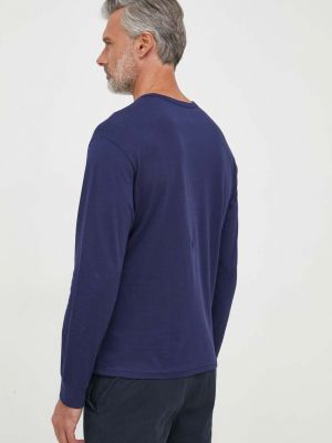 Tricou cu mânecă lungă din bumbac United Colors Of Benetton albastru