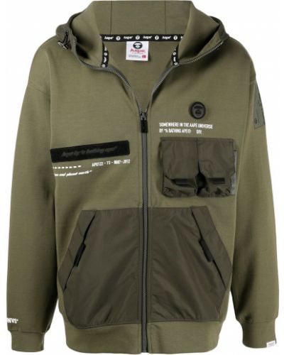 Trykt zip hettegenser Aape By *a Bathing Ape® grønn