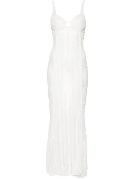 Μάξι φόρεμα με δαντέλα Charo Ruiz Ibiza λευκό