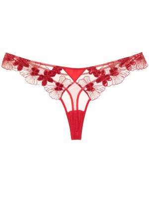 Tanga en soie à fleurs Fleur Du Mal