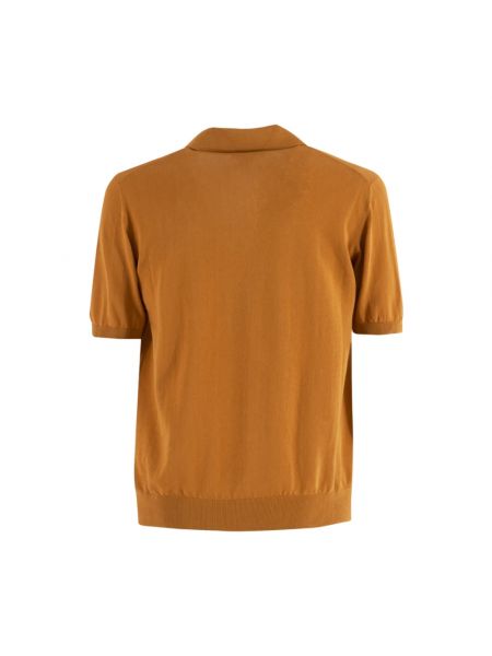 Poloshirt mit v-ausschnitt Alpha Studio gelb