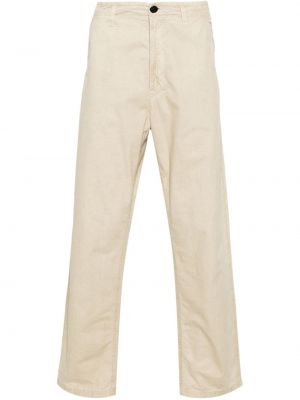 Pantalon droit avec applique Stone Island beige