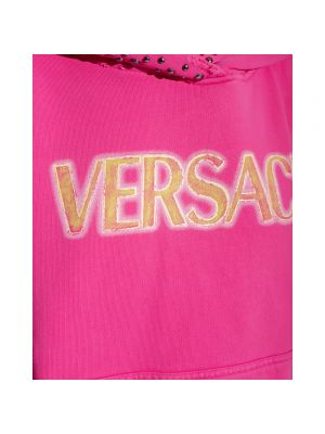 Sudadera con capucha oversized Versace rosa