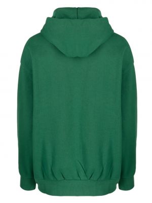 Haftowana bluza z kapturem bawełniana :chocoolate zielona