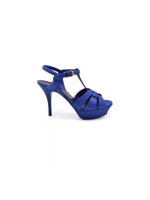 Sandały Saint Laurent niebieskie
