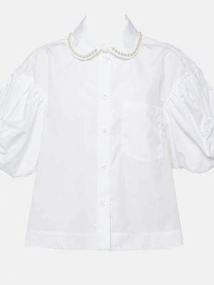 Camisa de algodón Simone Rocha blanco