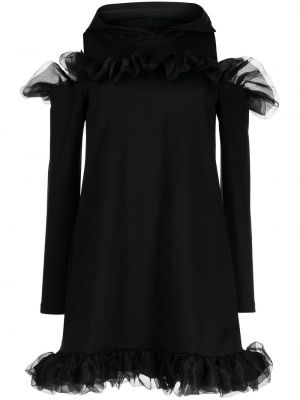 Tylové koktejlové šaty Shanshan Ruan černé