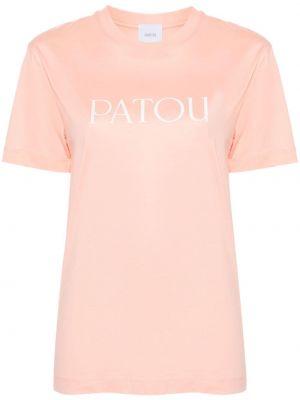 Bombažna majica Patou oranžna