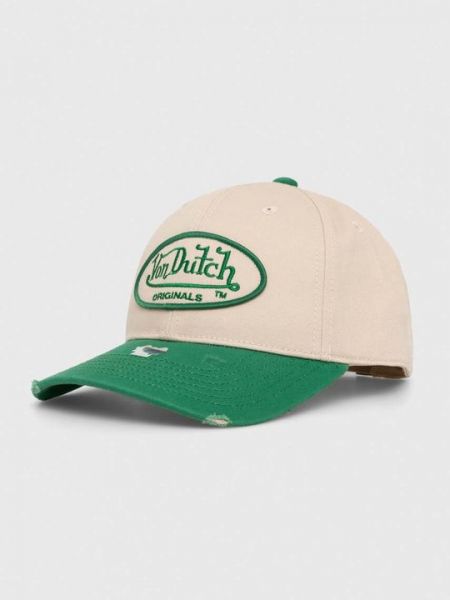 Хлопковая кепка Von Dutch зеленая