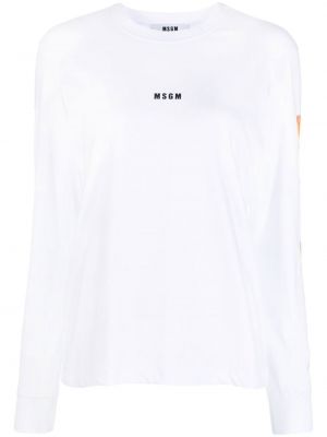 Trykt sweatshirt Msgm hvit