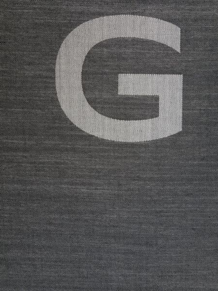Žakárový hedvábný vlněný šál Givenchy šedý
