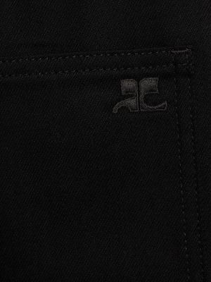 Pamučne kratke traper hlače Courreges crna