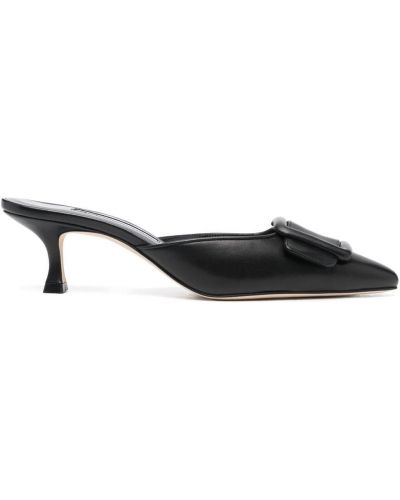 Spenne mules Manolo Blahnik svart