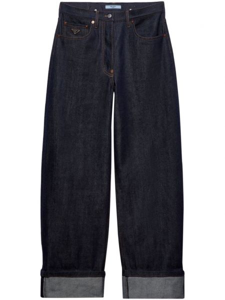 Low waist jeans ausgestellt Prada blau