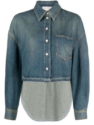 Apgrūtināti džinsa krekls Alexander Mcqueen zils