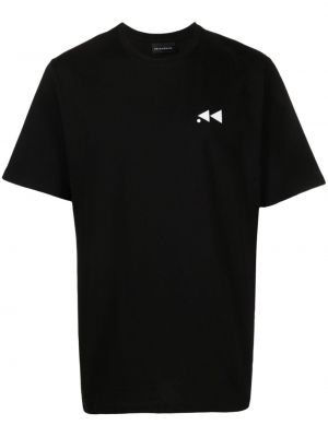 Koszulka bawełniana z nadrukiem Throwback czarna