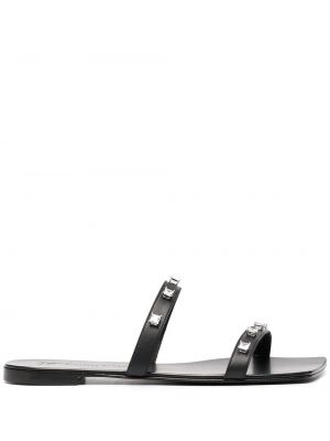 Krystaller flip-flops Giuseppe Zanotti svart