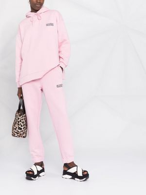 Sportovní kalhoty s výšivkou Ganni růžové