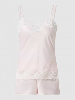 Piżama koronkowa Lauren Ralph Lauren różowa