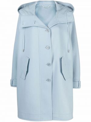 Abrigo con botones con capucha Ermanno Scervino azul