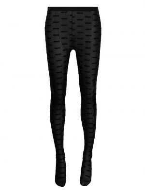 Kάλτσες πάνω από το γόνατο με σχέδιο με διαφανεια Versace μαύρο