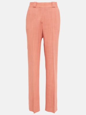 Rovné kalhoty s vysokým pasem Blazã© Milano růžové