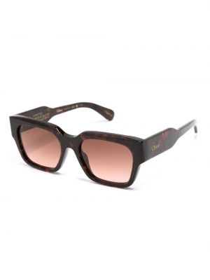 Okulary przeciwsłoneczne z nadrukiem Chloé Eyewear brązowe