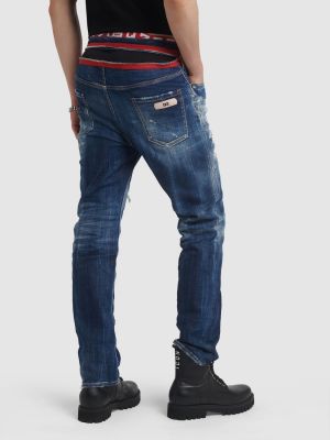 Jeans con cerniera di cotone Dsquared2