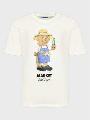 Tricou Market alb