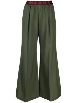Kalhoty s potiskem Marni zelené