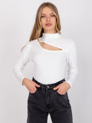 Βελούδινη μπλούζα Fashionhunters λευκό
