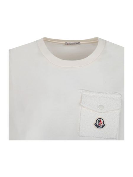 Camiseta con bolsillos de tweed Moncler blanco