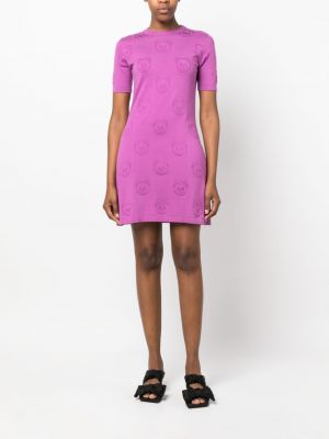 Mini šaty Moschino fialové