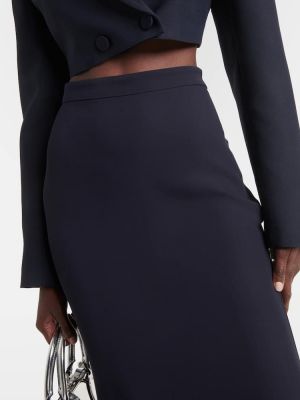Копринена макси пола с висока талия Valentino синьо