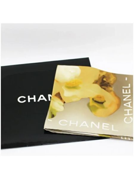 Bufanda de seda retro Chanel Vintage beige