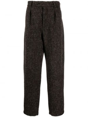 Pantaloni cu picior drept din tweed Engineered Garments maro