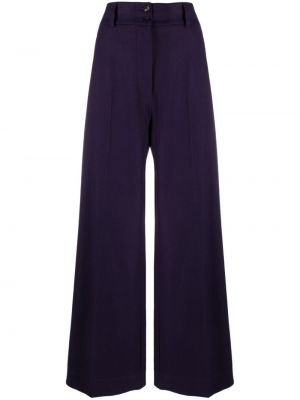 Spodnie wełniane filcowe Etro fioletowe