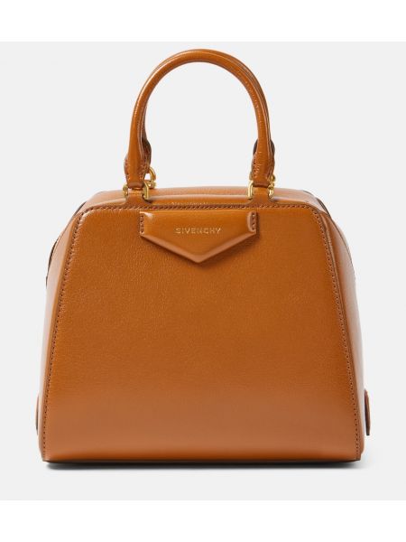 Læder mini taske Givenchy brun