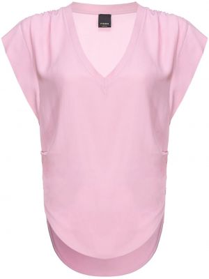 T-shirt con scollo a V Pinko Rosa