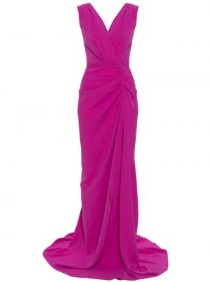 Вечерна рокля без ръкави от креп Rhea Costa виолетово