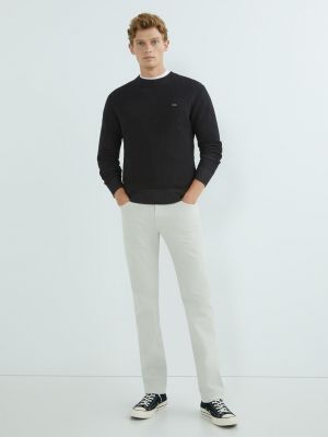 Jersey de tela jersey de cuello redondo Calvin Klein negro