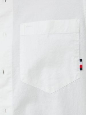 Bombažna srajca Tommy Hilfiger bela