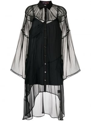 Asymmetrische transparente hemd Weinsanto schwarz