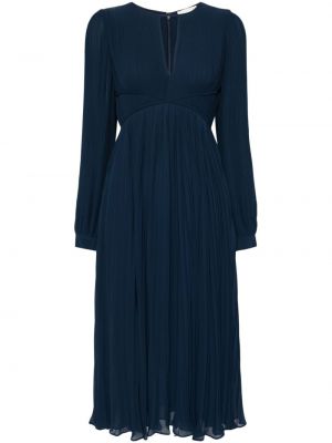 Plisované midi šaty Michael Kors modré